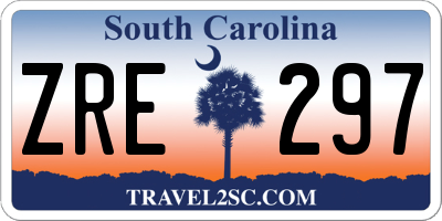 SC license plate ZRE297