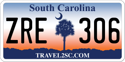 SC license plate ZRE306