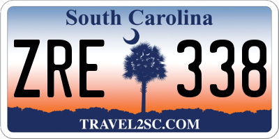 SC license plate ZRE338