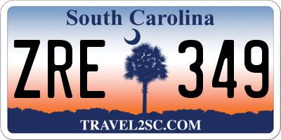 SC license plate ZRE349