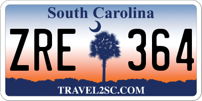 SC license plate ZRE364