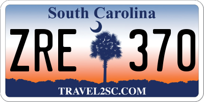 SC license plate ZRE370