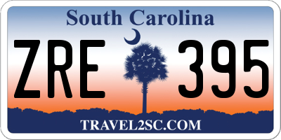 SC license plate ZRE395
