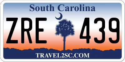 SC license plate ZRE439