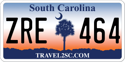 SC license plate ZRE464