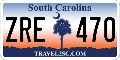 SC license plate ZRE470