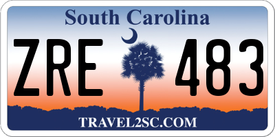 SC license plate ZRE483