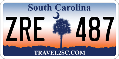 SC license plate ZRE487