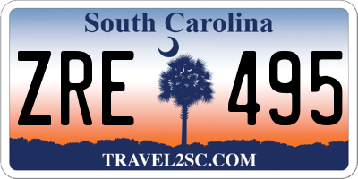 SC license plate ZRE495