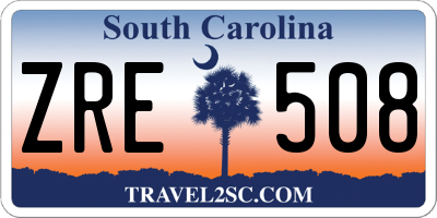SC license plate ZRE508