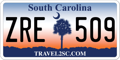 SC license plate ZRE509