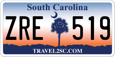 SC license plate ZRE519