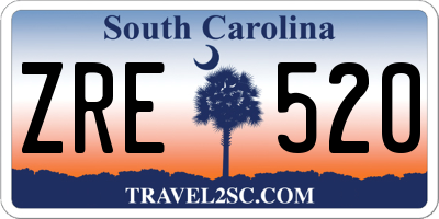 SC license plate ZRE520