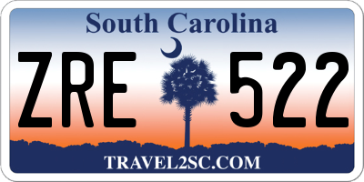 SC license plate ZRE522