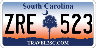 SC license plate ZRE523