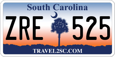 SC license plate ZRE525