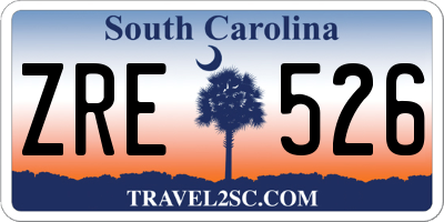 SC license plate ZRE526
