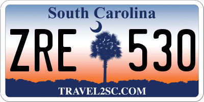 SC license plate ZRE530