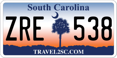 SC license plate ZRE538
