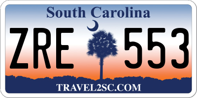 SC license plate ZRE553