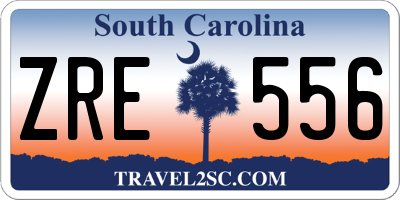 SC license plate ZRE556