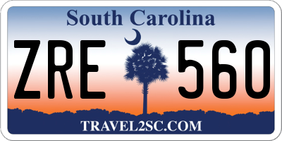 SC license plate ZRE560