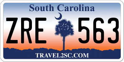 SC license plate ZRE563