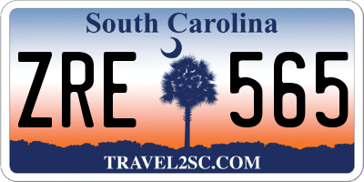SC license plate ZRE565