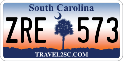 SC license plate ZRE573