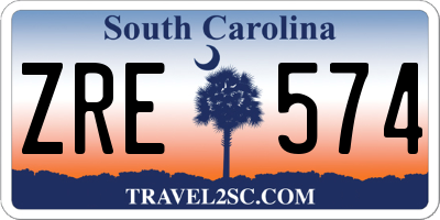 SC license plate ZRE574