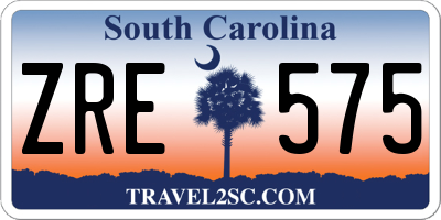 SC license plate ZRE575