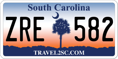 SC license plate ZRE582