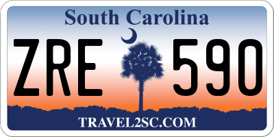 SC license plate ZRE590