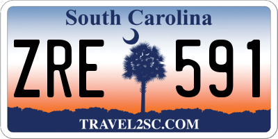 SC license plate ZRE591