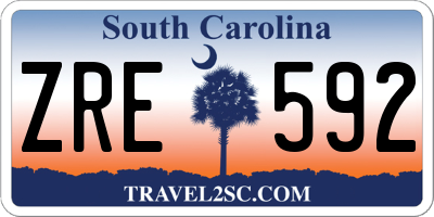 SC license plate ZRE592