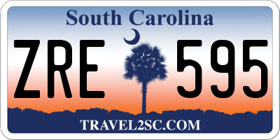 SC license plate ZRE595