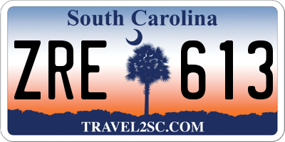 SC license plate ZRE613