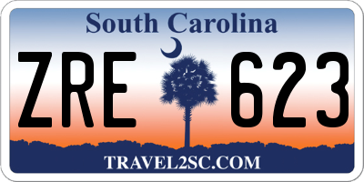 SC license plate ZRE623
