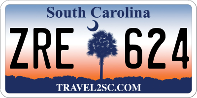 SC license plate ZRE624