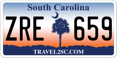 SC license plate ZRE659