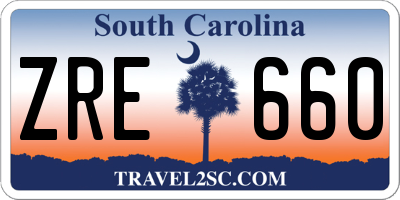 SC license plate ZRE660