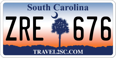 SC license plate ZRE676
