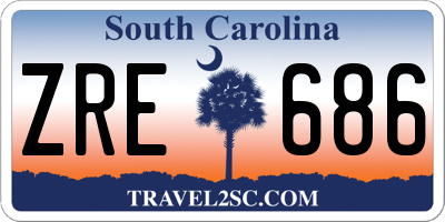 SC license plate ZRE686