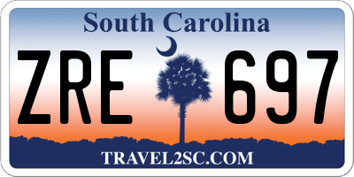 SC license plate ZRE697