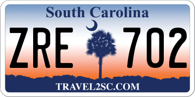 SC license plate ZRE702