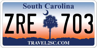 SC license plate ZRE703