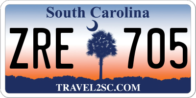 SC license plate ZRE705