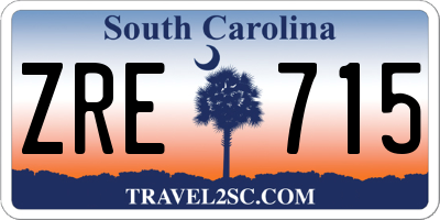 SC license plate ZRE715