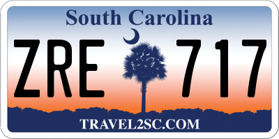 SC license plate ZRE717