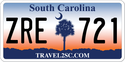 SC license plate ZRE721